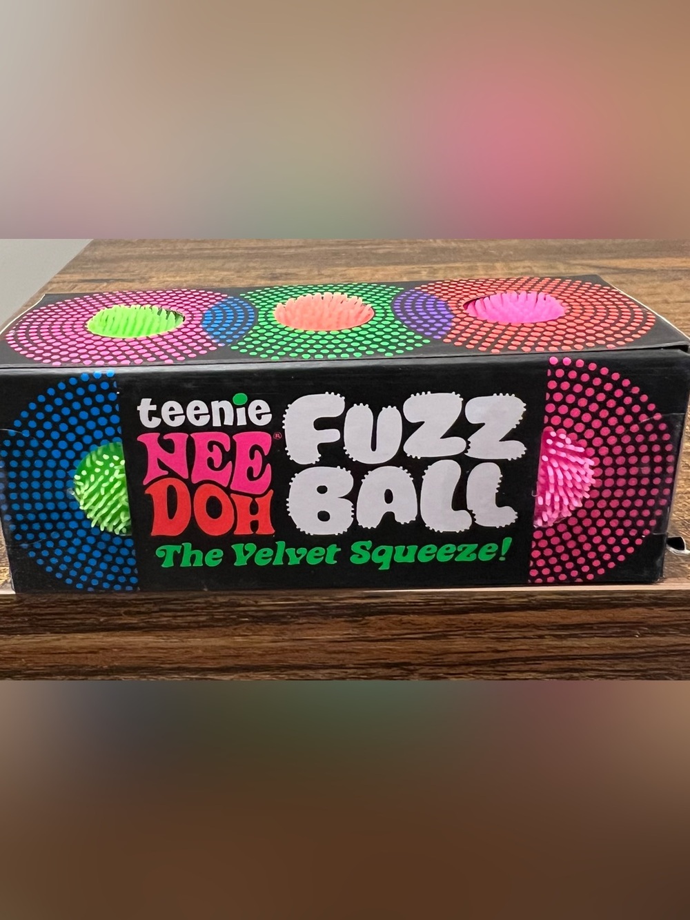🔥Teenie NeeDoh Fuzz Ball 3-Pack Velvet Squeeze-Green, Orange & Pink 💚🧡🩷